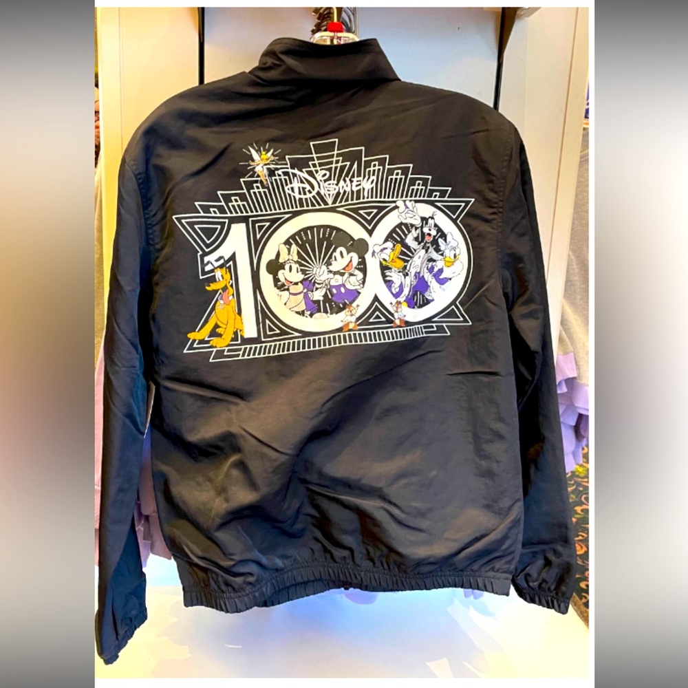 Disney’s hundred years of wonder black unisex, windbreaker/bomer jacket large